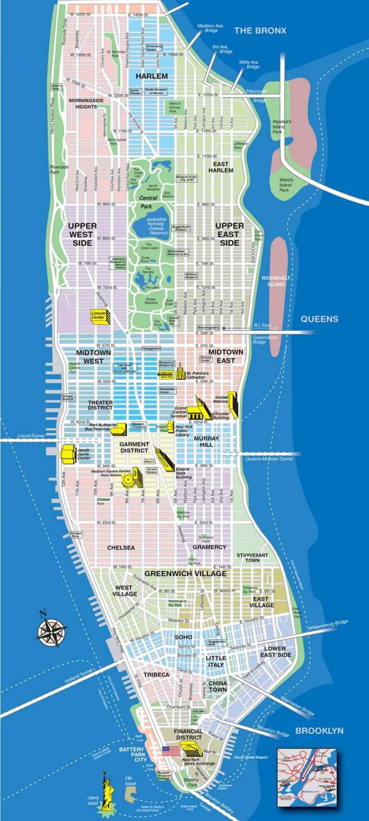Mapa da cidade de Manhattan